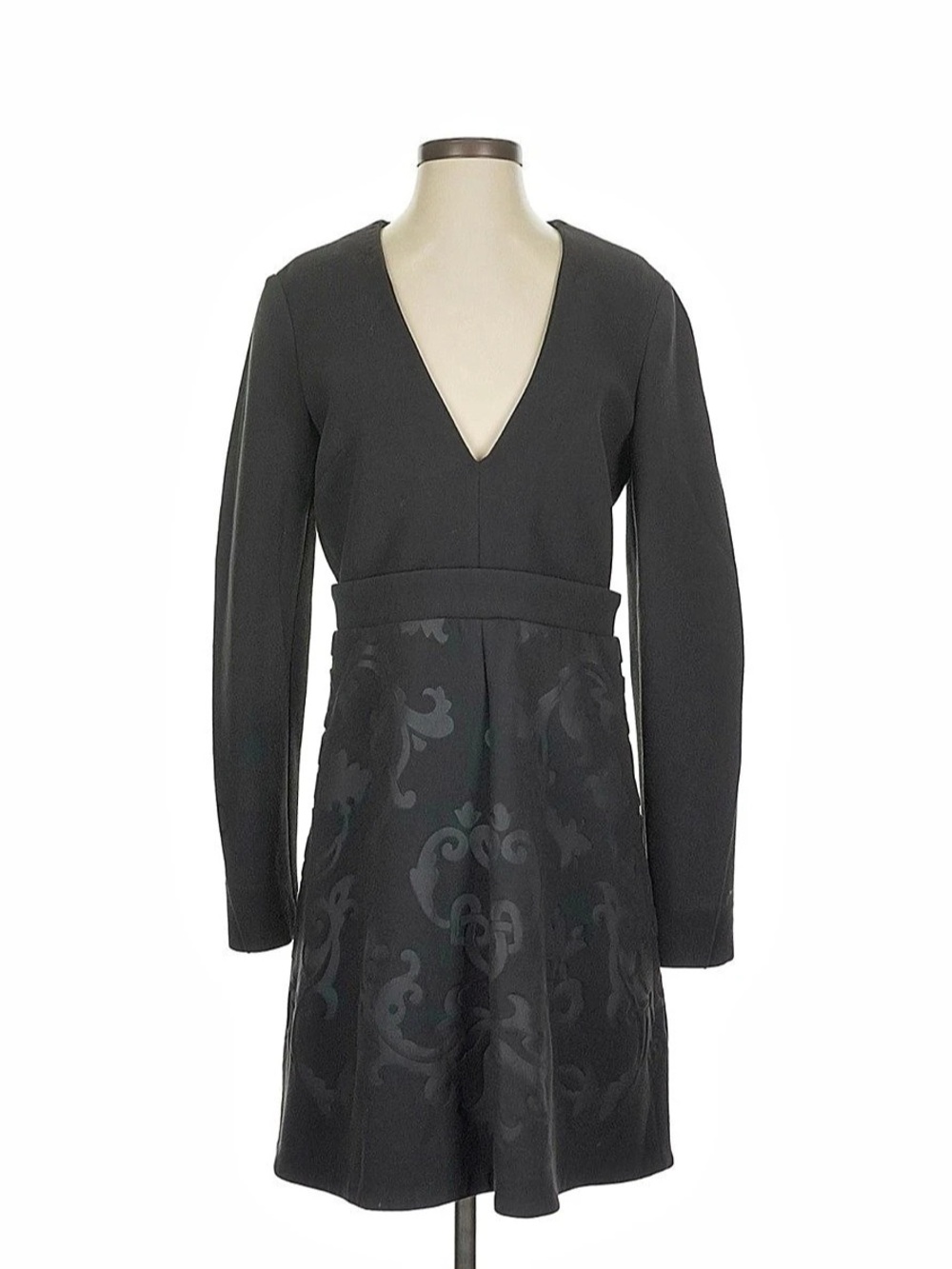 Stella McCartney Black Wool Blend Mini Dress Size 42